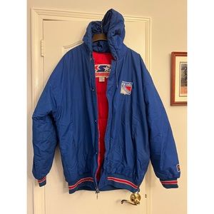 Vintage 1990s New York NY Rangers Full Zip Puffer Starter Jacket - XL